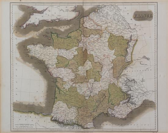 Appraisal: Sale Lot An English Color Engraved Map of France France