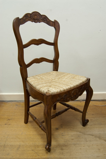 Appraisal: RUSH SEATED DINING CHAIR