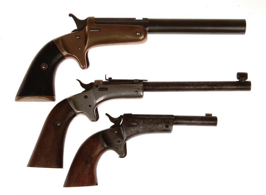 Appraisal: LOT OF THREE SMALL STEVENS PISTOLS Model Tip Up Pocket