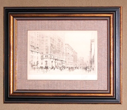 Appraisal: Artist Walcott William Title New York Street Scene Medium dry