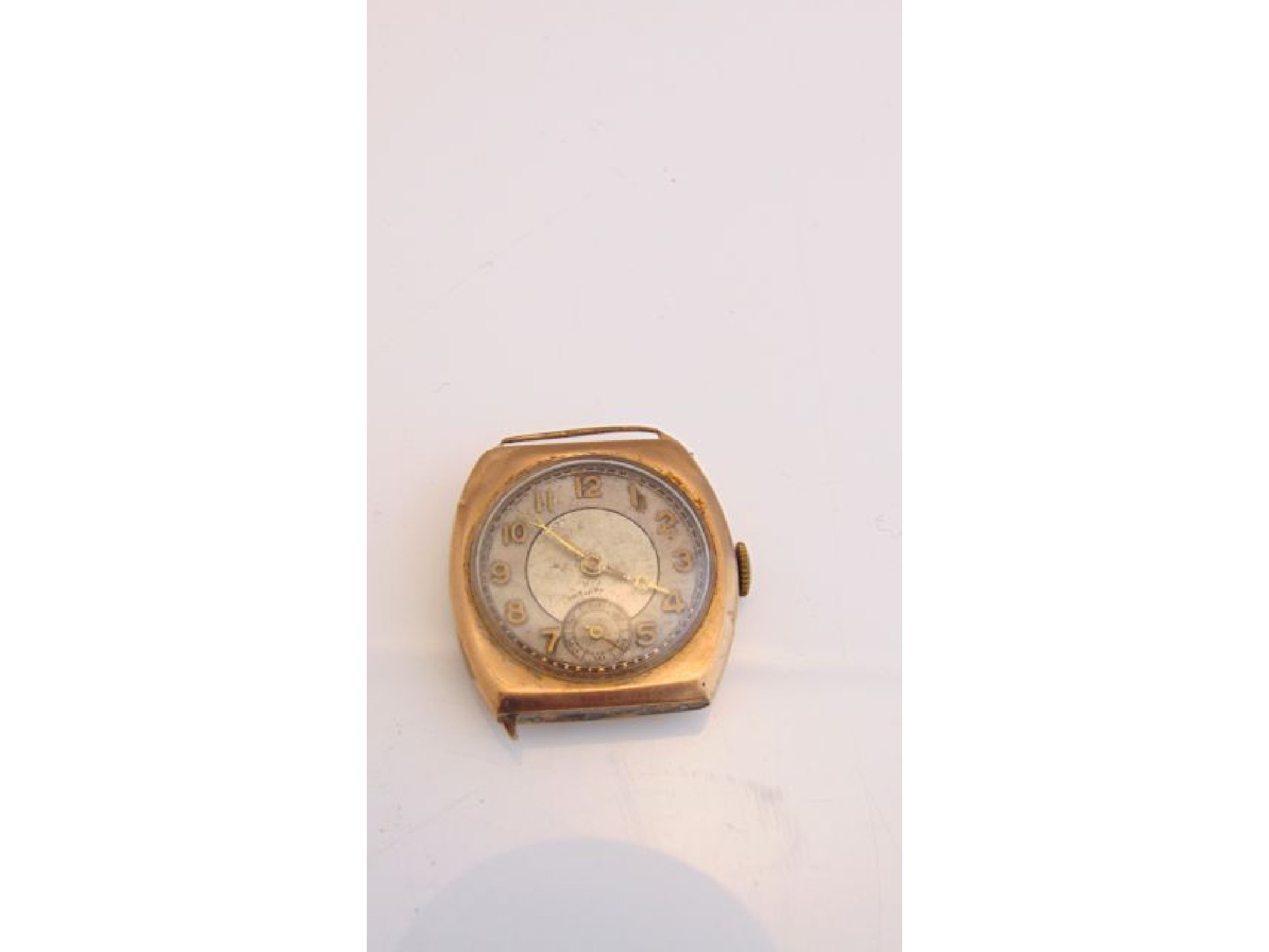 Appraisal: A lady's ct gold wristwatch possibly Rotary the silvered dial