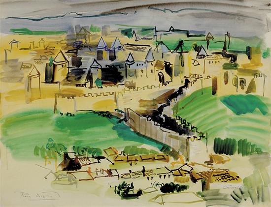 Appraisal: Roger Bertin French - TWO WORKS VILLAGE AND CHURCH and