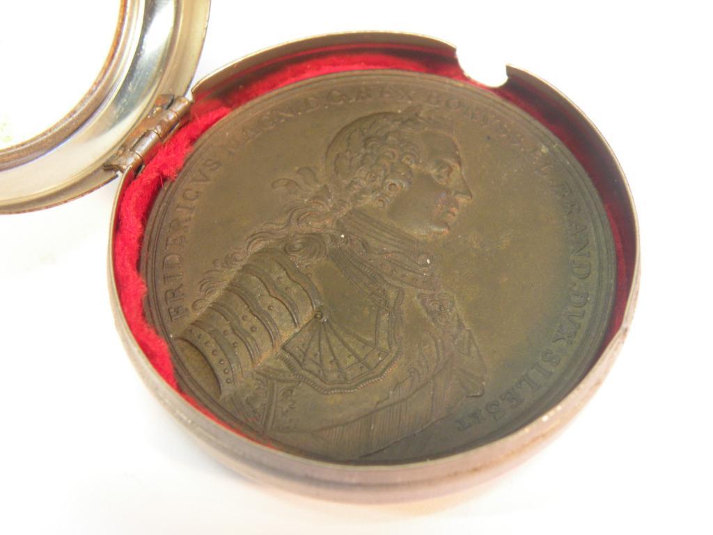 Appraisal: A bronze Frederick the Great commemorative medallion