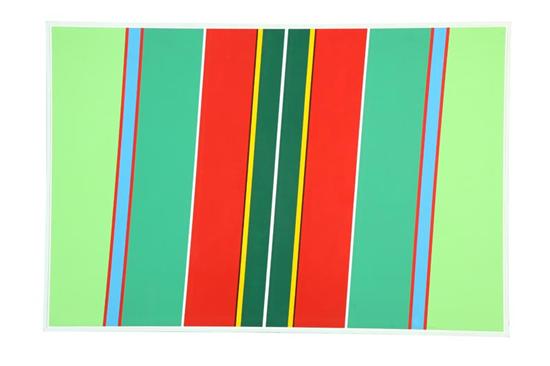 Appraisal: STRIPED VARIATIONS BY JOSEPH WELNA CHICAGO D Acrylic on canvas