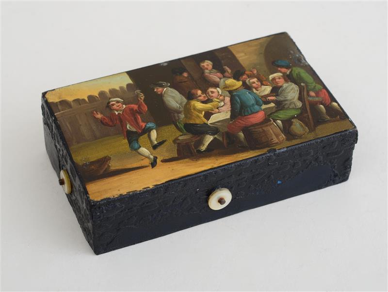 Appraisal: SWISS SMALL CYLINDER MUSIC BOX IN T LE PEINT CASE