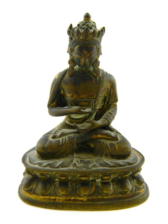 Appraisal: ASIAN th C Nepalese statue of four-faced Bodhisattva bronze with