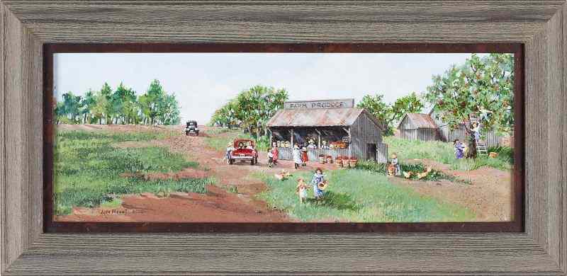 Appraisal: Ann Mount GA Farm Produce Standoil on board signed and