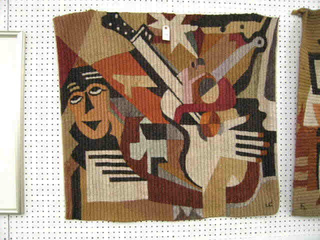 Appraisal: Handmade Wall Hanging musician with guitar