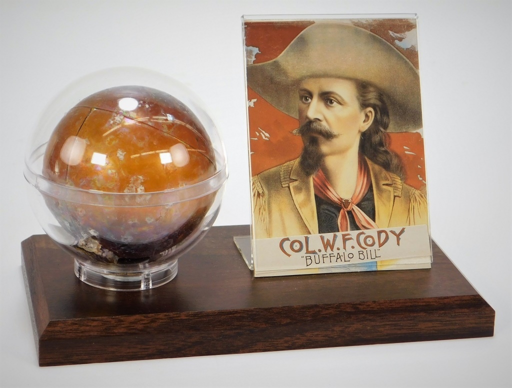 Appraisal: ATTR BUFFALO BILL'S WILD WEST GLASS TARGET BALL United States