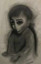 Appraisal: Robert Dickerson born Untitled charcoal signed 'DICKERSON' lower right x