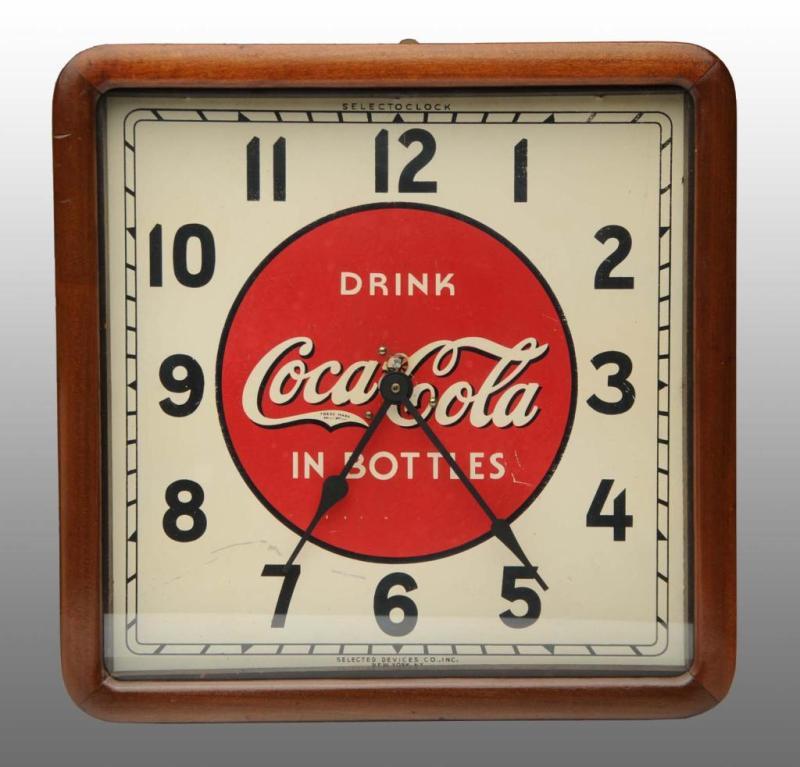 Appraisal: Coca-Cola Electric Clock by Selected Devices Description Circa s Motor