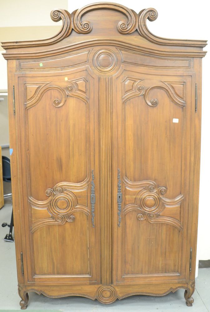 Appraisal: Louis XV style two door cabinet with shelved interior ht