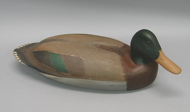 Appraisal: Hollow repainted mallard decoy marked C Sprague Beach Haven New