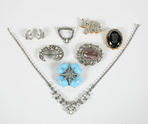 Appraisal: Vintage sparkle costume jewelry pc Kenneth J Lane Eisenberg Ice