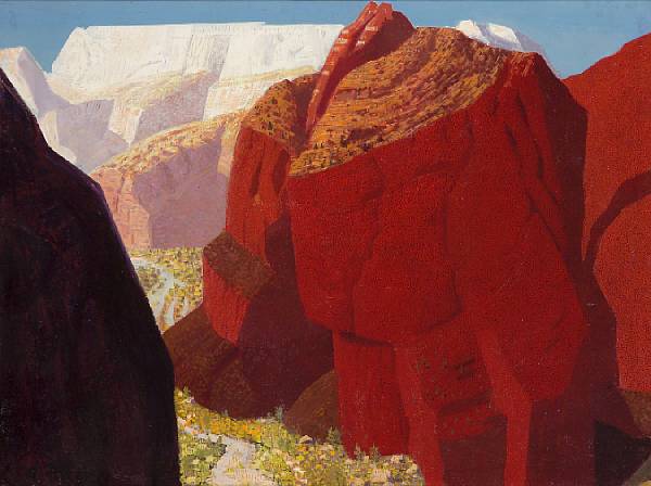 Appraisal: Conrad Buff American - Zion Canyon Utah signed 'C Buff'