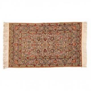 Appraisal: Turkish Hereke Silk Rug finely woven in a mixed weave