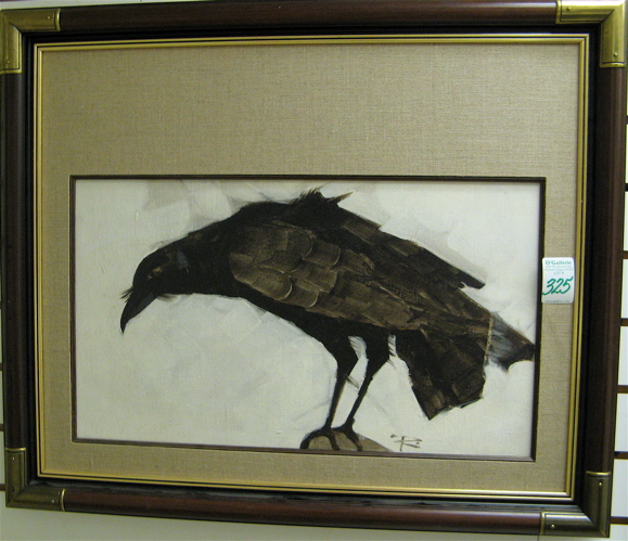 Appraisal: ROBERT REYNOLDS acrylic on canvas Oregon th century titled Crow