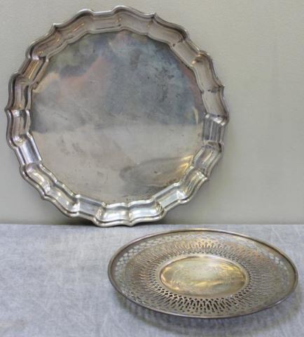 Appraisal: STERLING Miscellaneous Hollow Ware Grouping Includes a Cartier Chippendale scalloped