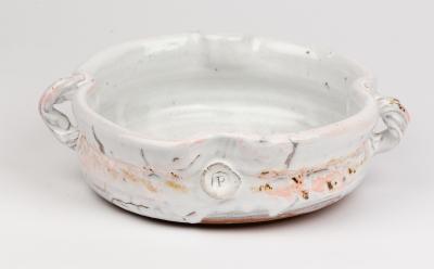 Appraisal: Pat Fuller Contemporary a white glazed fruit bowl with ropetwist