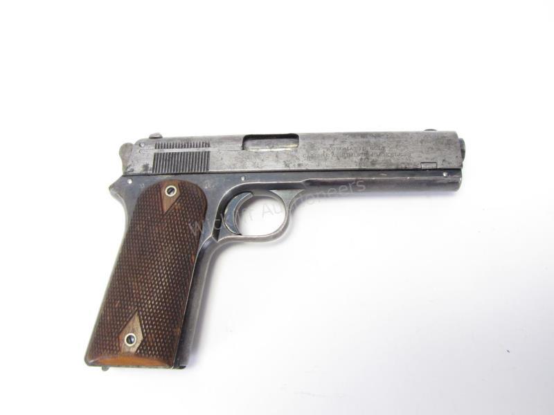 Appraisal: Colt Model Pistol-Round barrel Chmabered in cal Blued Semi auto