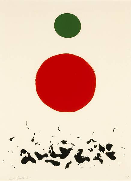 Appraisal: Adolph Gottlieb American - Flotsam Silkscreen printed in colors on