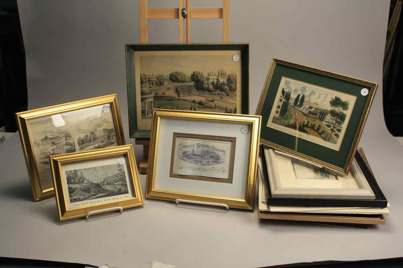 Appraisal: SIXTEEN PRINTS OF SARATOGA SPRINGS AND VICINITYTen framed items include