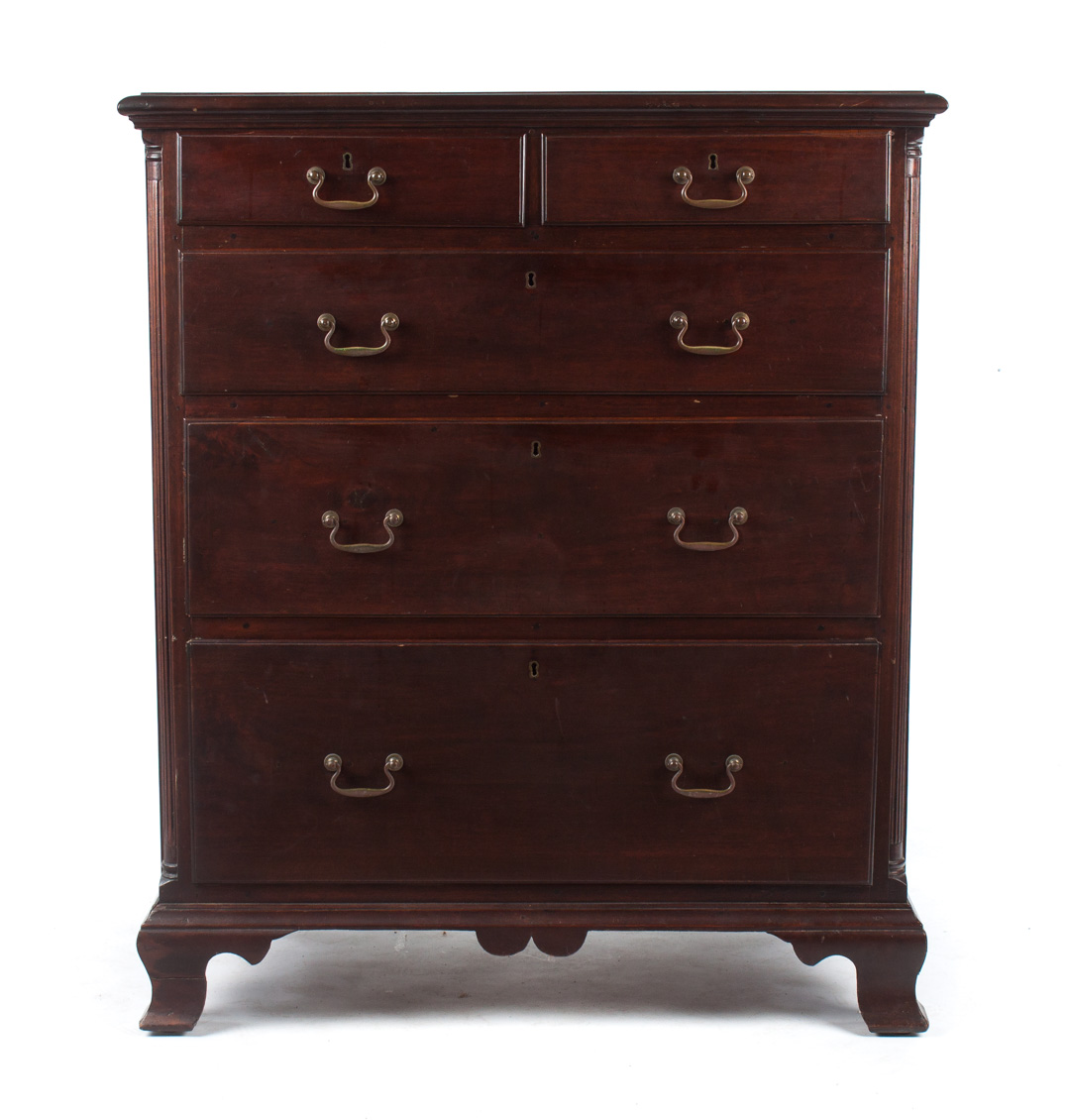 Appraisal: Federal walnut chest of drawers late th century Mid-Atlantic States