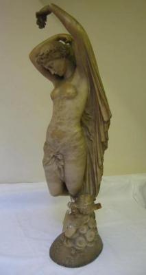 Appraisal: A VICTORIAN CARVED WHITE MARBLE FIGURE of a semi nude