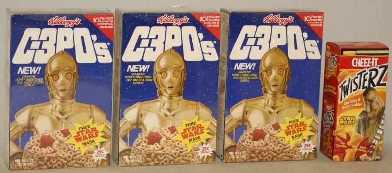 Appraisal: Lot of Star Wars Cereal Boxes This lot includes number