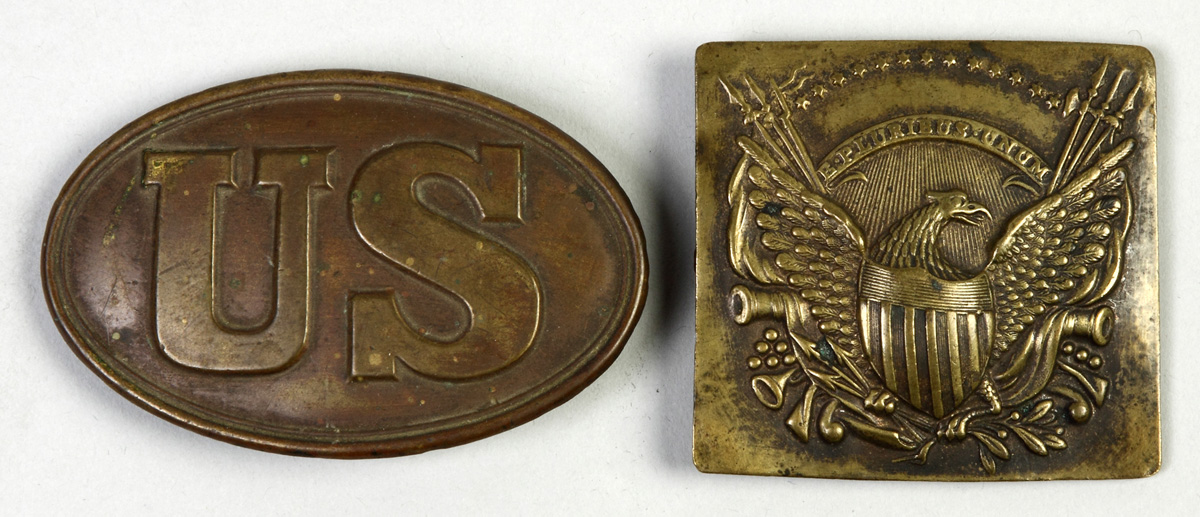 Appraisal: Two Civil War Belt Buckles