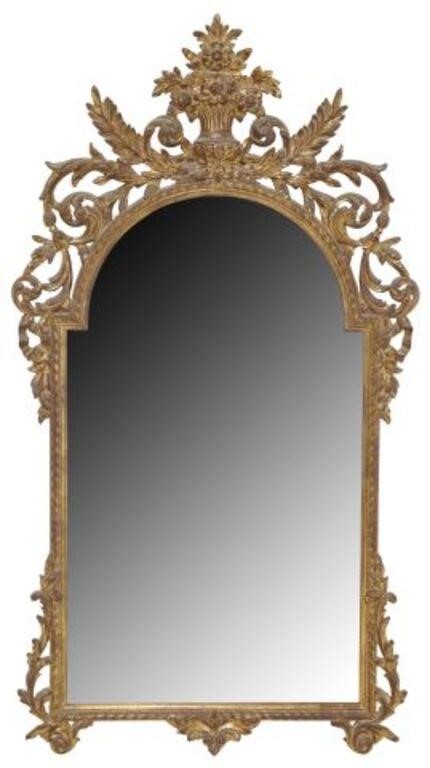 Appraisal: Louis XV style parcel gilt wall mirror th c having