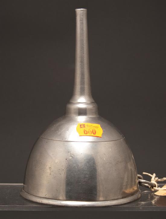 Appraisal: George III pewter wine funnel late th early th century