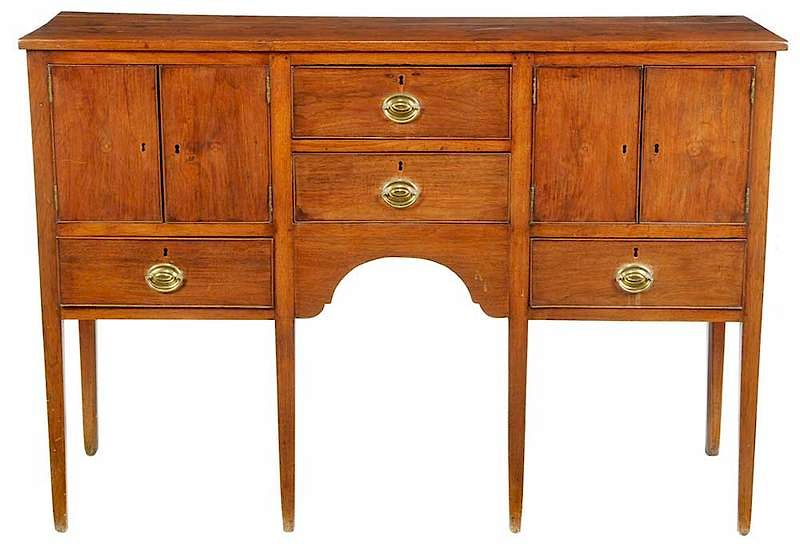 Appraisal: North Carolina Federal Walnut Sideboard attributed to Fayetteville - four