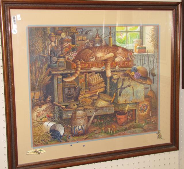 Appraisal: Charles Wysocki Limited Edition Print ''Remington the Horticulturist'' of pencil