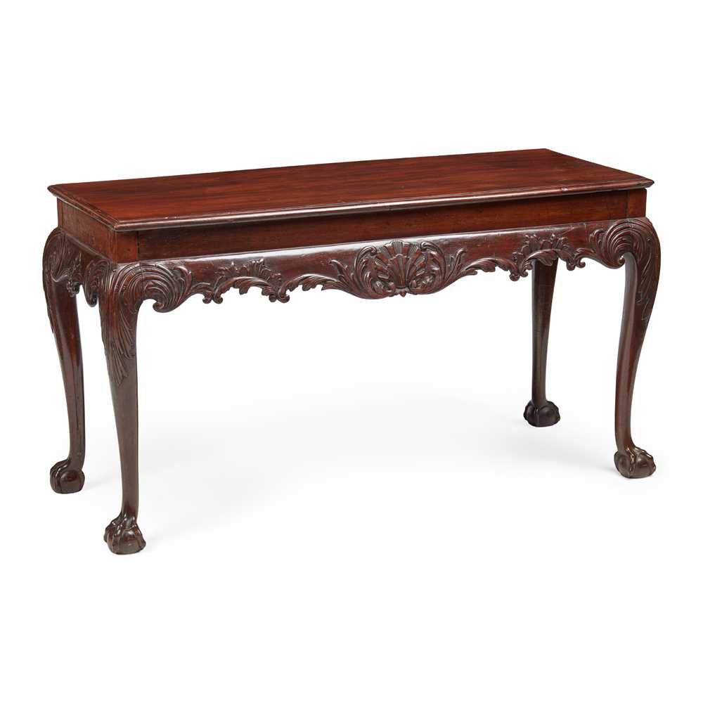 Appraisal: IRISH GEORGE II STYLE MAHOGANY CENTRE TABLE IN THE MANNER