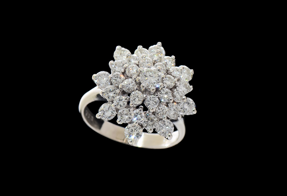 Appraisal: DIAMOND PRINCESS RING K white gold ring featuring a Ct