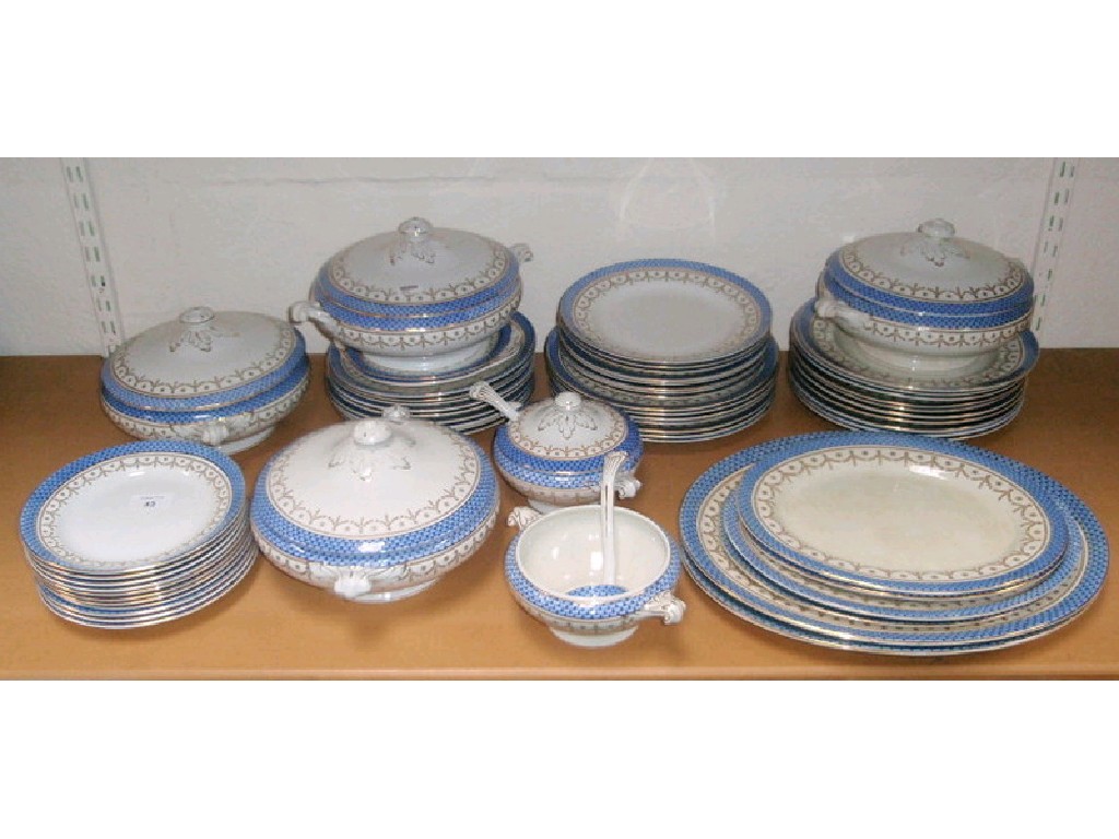 Appraisal: A Till Son Empire dinner service each piece printed with