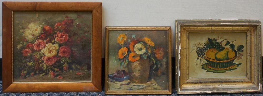 Appraisal: AMERICAN SCHOOL EARLY TH CENTURY STILL LIFE OF FLOWERS TWO