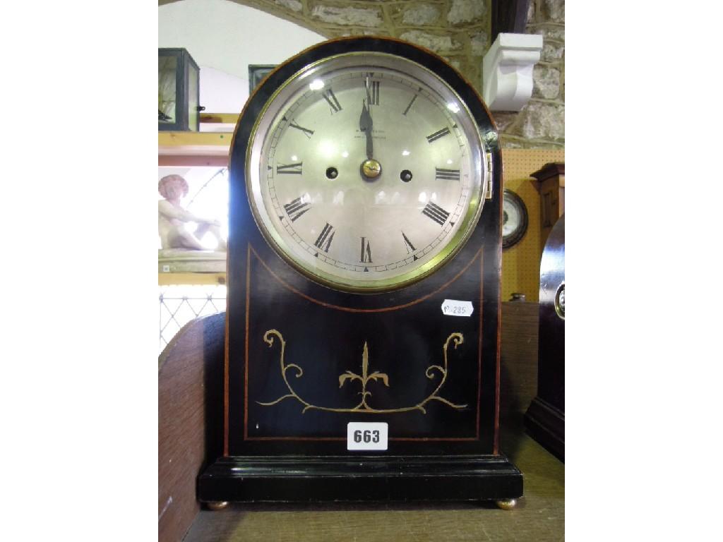 Appraisal: A th century bracket clock of arched topped form with