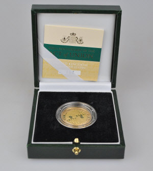 Appraisal: A boxed Royal Mint commemorative gold proof coin Act of