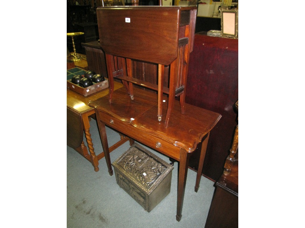 Appraisal: Lot comprising Sutherland table side table and log box