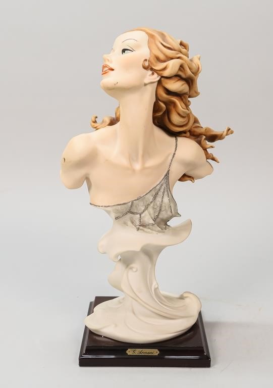 Appraisal: GIUSEPPE ARMANI CAPODIMONTE PORCELAIN BUSTGiuseppe Armani Capodimonte porcelain bust Signed