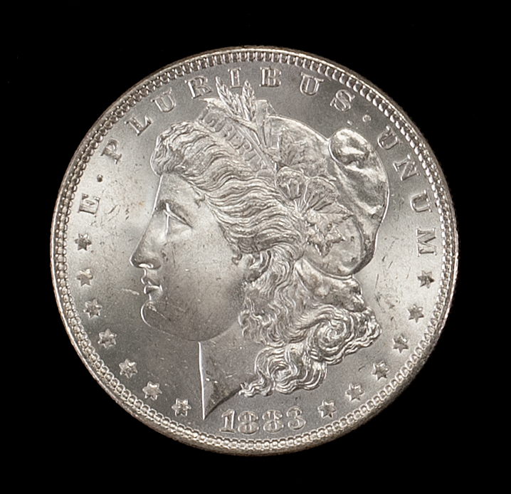 Appraisal: U S MORGAN SILVER DOLLAR Pin Wheeling Mint Luster MS-