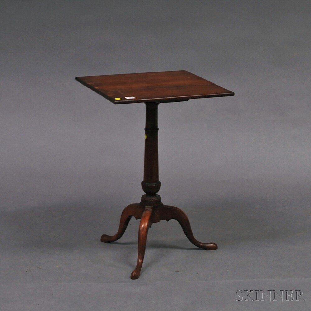 Appraisal: Federal Cherry Square-top Candlestand New England early th century on