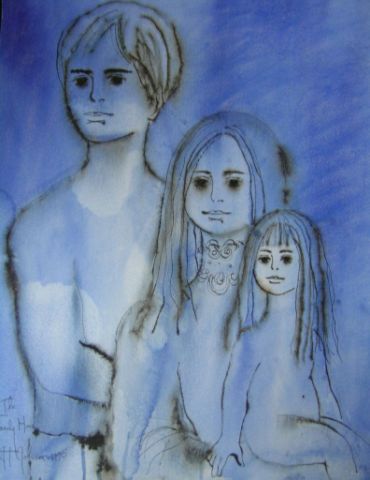 Appraisal: Joni T Johnson group of three unframed portraits including x