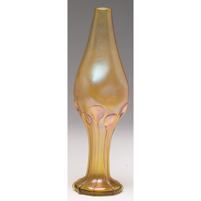 Appraisal: Unusual L C Tiffany vase unusual flaring and tapering shape