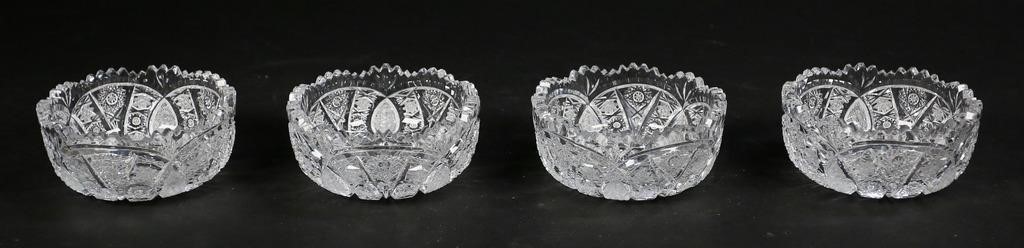 Appraisal: SET OF AMERICAN BRILLIANT CUT GLASS FINGER BOWLS American brilliant