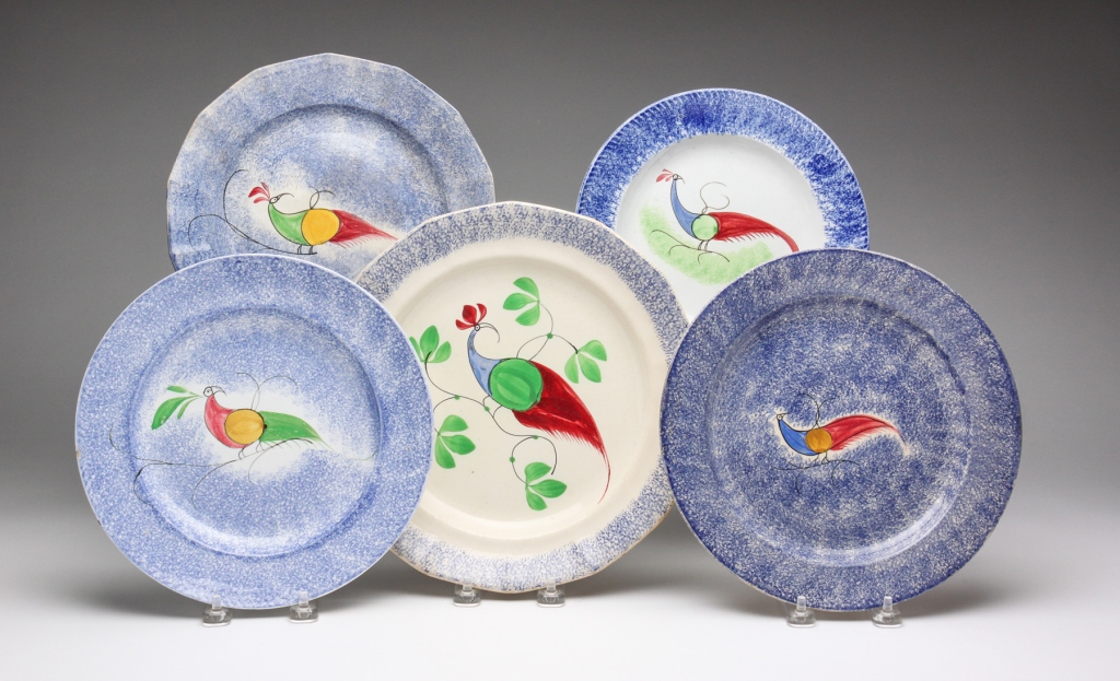 Appraisal: Second quarter th century Various colored peafowl and one with