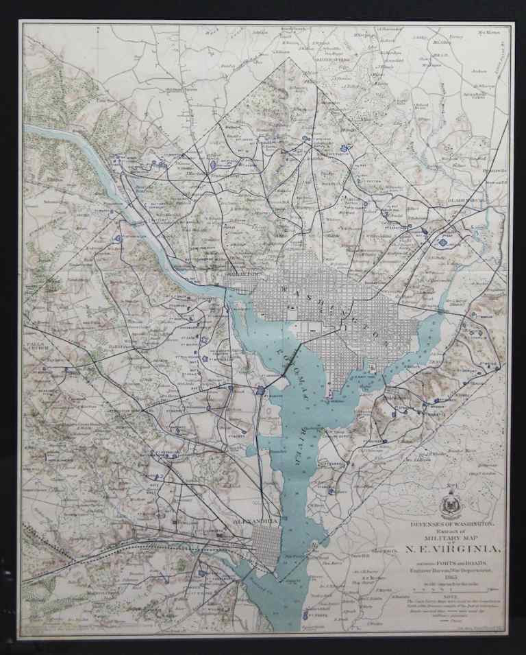 Appraisal: DEFENSES OF WASHINGTON EXTRACT OF MILITARY MAP OF N E