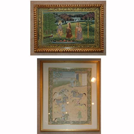 Appraisal: Indian School Painting Together with Two Persian Style Paintings Estimate